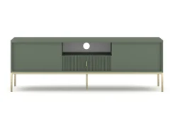 Hot Móvel de TV Maggiore 2P1G verde fumê/dourado/dourado Verde / Dourado