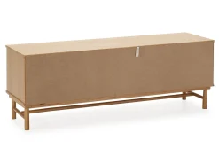 Best VS Venta-stock Móvel de TV Magnus 2 Portas de correr Cor Cinza, Madeira Maciça Castanho