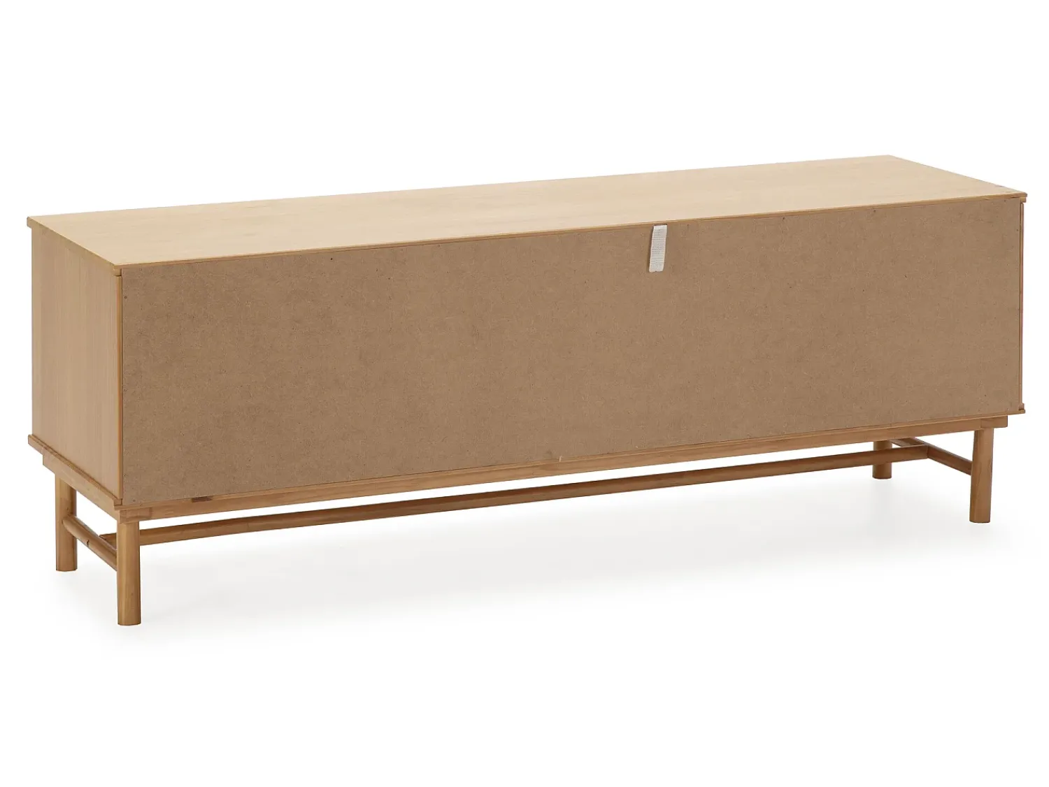 Best VS Venta-stock Móvel de TV Magnus 2 Portas de correr Cor Cinza, Madeira Maciça Castanho
