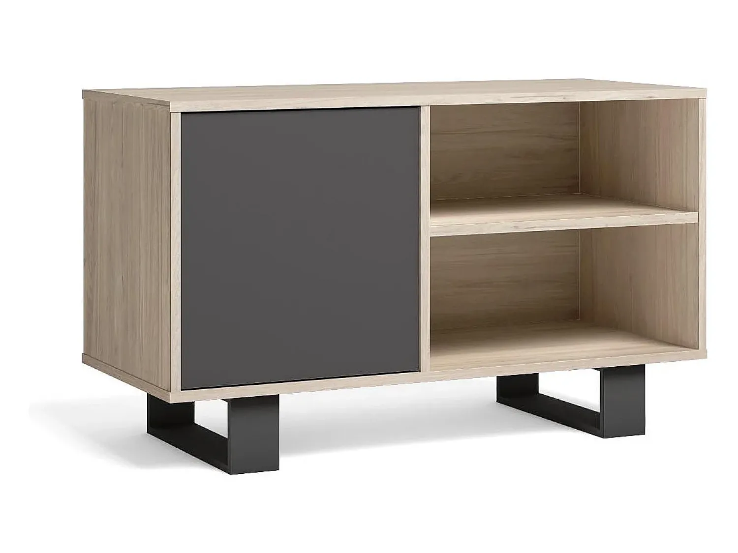 Móvel De Tv*Skraut Home Móvel de TV modelo WIND, cor Carvalho e Cinzento antracite, 95x40x57cm Cinza antracite