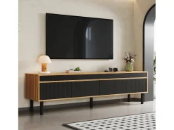 Sale Merax Móvel de TV moderno - 170 x 38 x 47 cm - com 4 portas - aglomerado - Preto