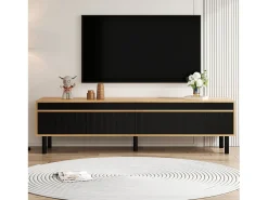 Sale Merax Móvel de TV moderno - 170 x 38 x 47 cm - com 4 portas - aglomerado - Preto