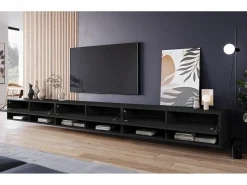 Móvel de TV moderno 300 cm – sem puxadores, cor , mate, de chão ou suspenso^ Móvel De Tv