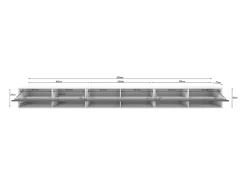 Discount Móvel de TV moderno 300 cm com LED – sem puxadores, carvalho wotan, suspenso ou de pé Castanho