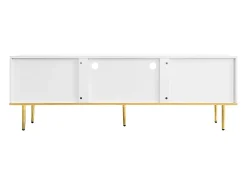ModernLuxe Móvel de TV moderno - com 2 portas e 2 gavetas - pés de metal -^ Móvel De Tv