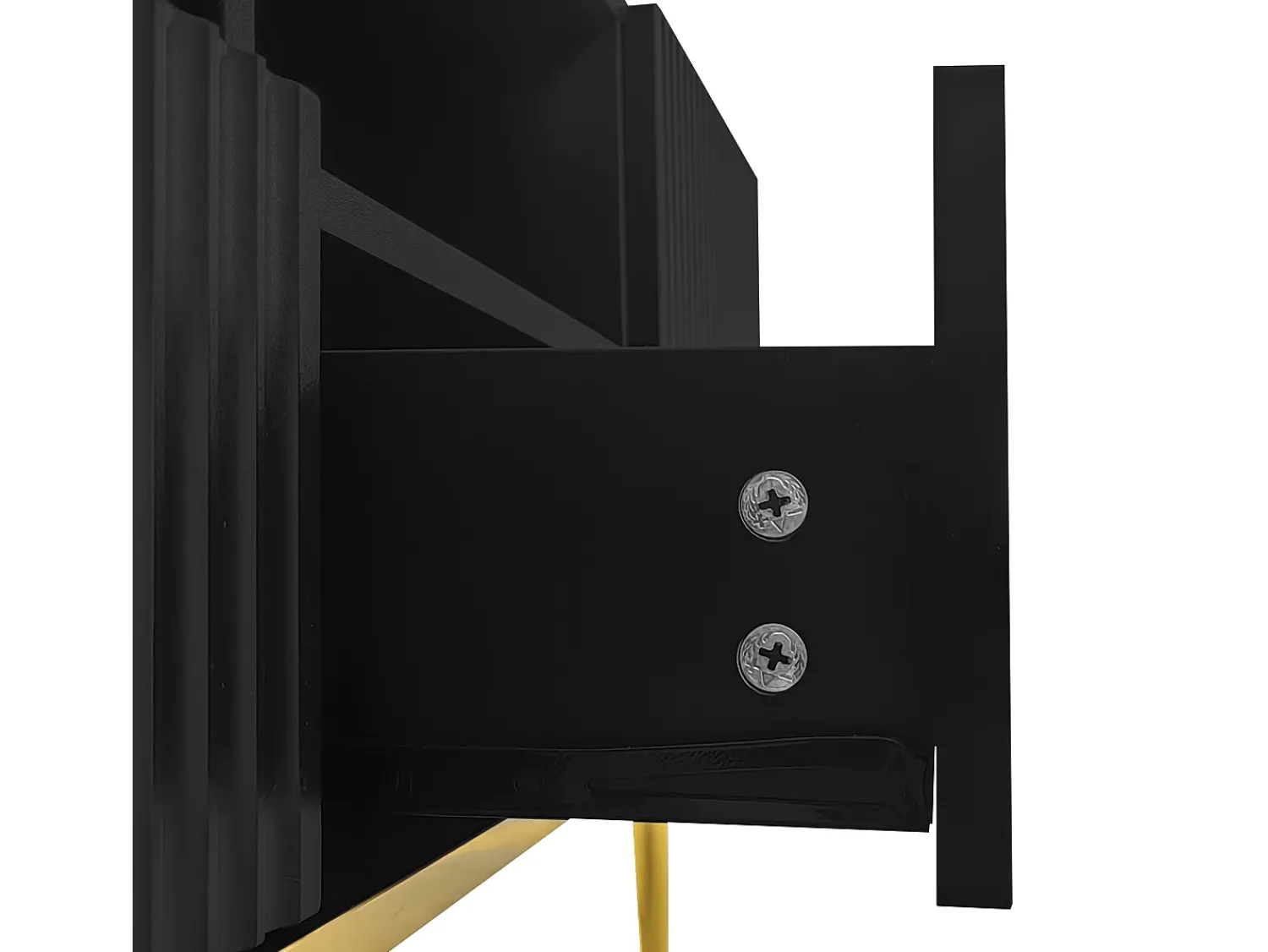 Móvel De Tv|ModernLuxe Móvel de TV moderno - com 2 portas e 2 gavetas - pés de metal - Preto