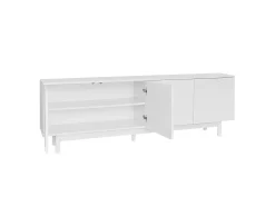 Móvel De Tv|ModernLuxe Móvel de TV moderno - com prateleiras ajustáveis - em aglomerado - Branco