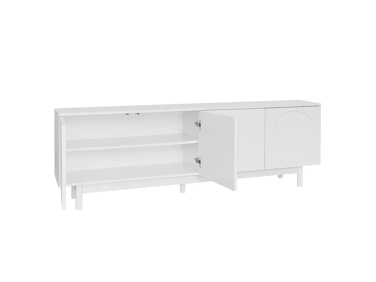 Móvel De Tv|ModernLuxe Móvel de TV moderno - com prateleiras ajustáveis - em aglomerado - Branco