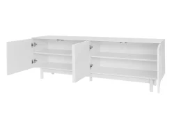 Best Móvel de TV moderno , 175 × 38 × 56 cm, com prateleiras ajustáveis, elegante e luxuoso, ideal para sala de estar. Branco