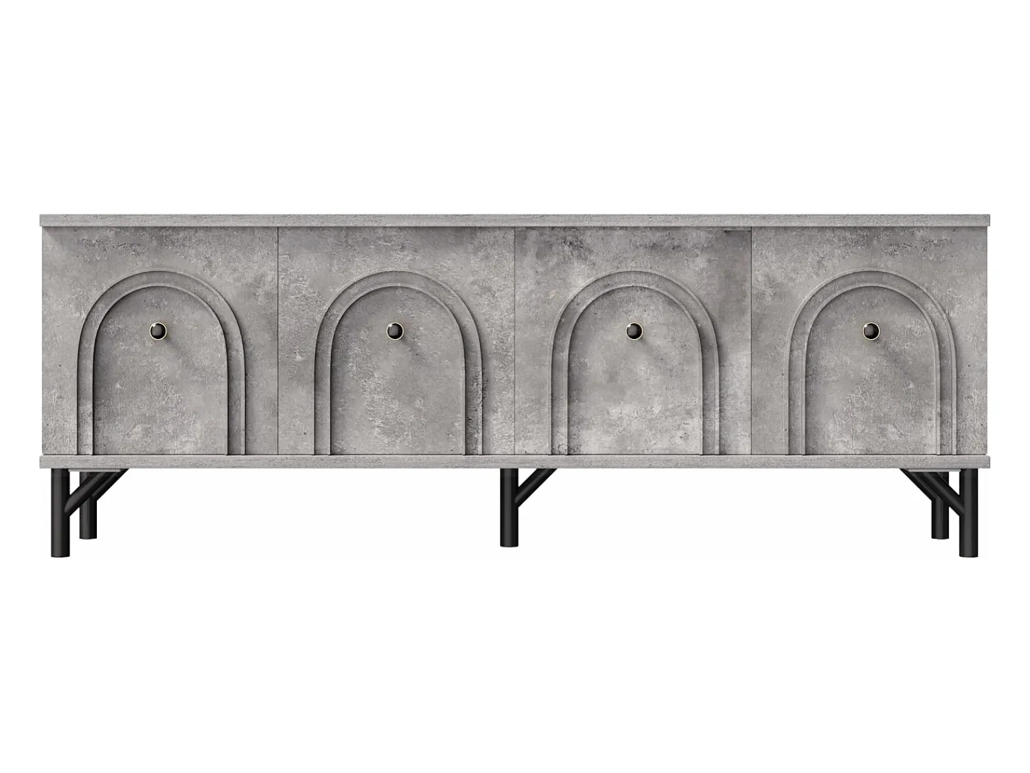 Merax Móvel de TV moderno com 4 portas - 160 x 38 x 55,5 cm - fecho suave - arrumação - aglomerado -^ Móvel De Tv