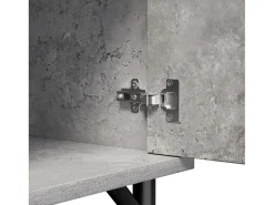 Discount Móvel de TV moderno com 4 portas - Cinza, 160 cm - Design elegante, dobradiças de fechamento suave Cinzento
