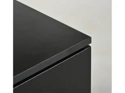 New Hauss Spole Móvel de TV moderno com 4 portas - prateleira ajustável - 175 x 38 x 56 cm Preto