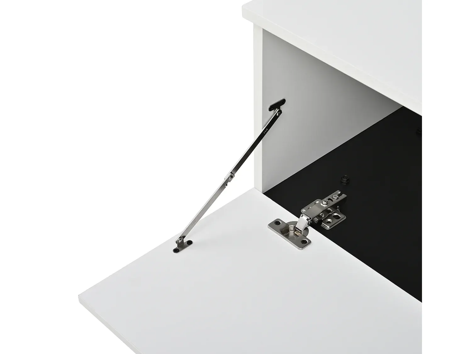 Móvel De Tv|ModernLuxe Móvel de TV moderno 180x38x45 cm - 3 portas - com prateleiras abertas - Branco