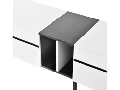 Móvel De Tv|ModernLuxe Móvel de TV moderno 180x38x45 cm - 3 portas - com prateleiras abertas - Branco