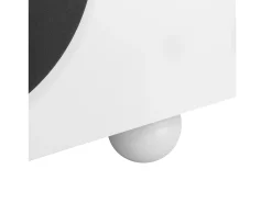 Hot ModernLuxe Móvel de TV moderno 180x40x41,5 cm - 4 portas - Prateleiras abertas - Pés esféricos - MDF + painéis de partículas - Branco