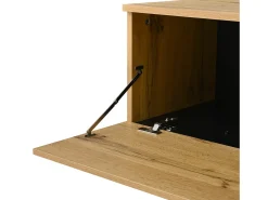 Móvel De Tv*ModernLuxe Móvel de TV moderno 180x38x45 cm - 3 portas - com prateleiras abertas - Natural Natural claro