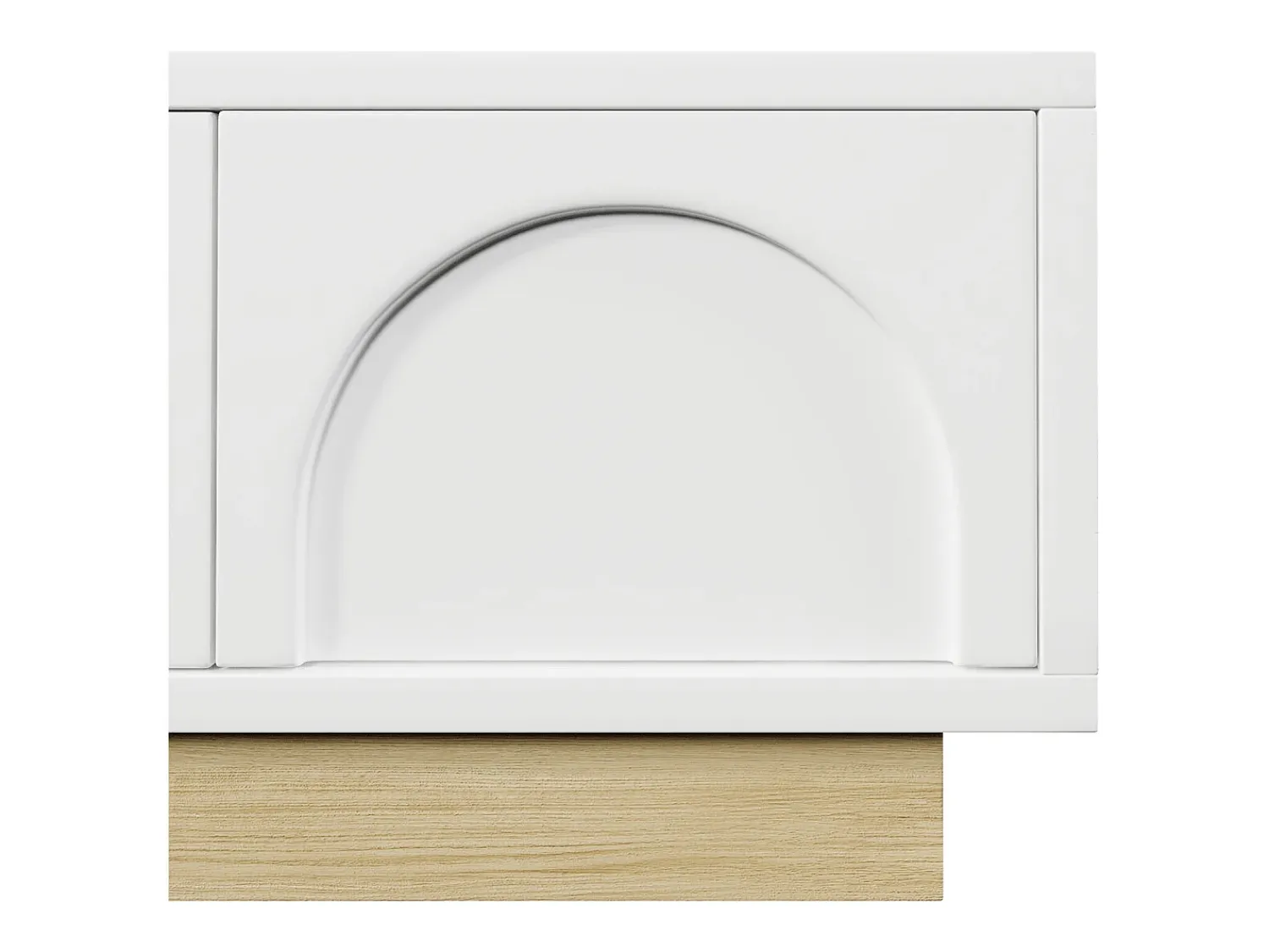 ModernLuxe Móvel de TV moderno 175x40x42cm - design curvado - 4 portas - base com aparência de madeira -^ Móvel De Tv