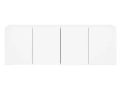 Móvel De Tv|Helloshop26 Móvel de TV multimídia para parede prateleira para TV aparador para TV para sala de jantar sala de estar quarto 2 peças 60 x 30 x 41 cm 02_0028927 Branco
