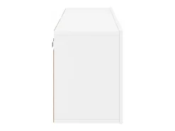 Móvel De Tv|Helloshop26 Móvel de TV multimídia para parede prateleira para TV aparador para TV para sala de jantar sala de estar quarto 2 peças 60 x 30 x 41 cm 02_0028927 Branco