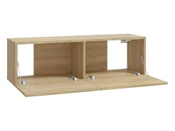 Móvel De Tv*Helloshop26 Móvel de TV multimídia para parede prateleira para TV suporte para TV sala de jantar sala de estar quarto 4 peças carvalho Sonoma 100 x 30 x 30 cm marrom 02_0029079 Castanho