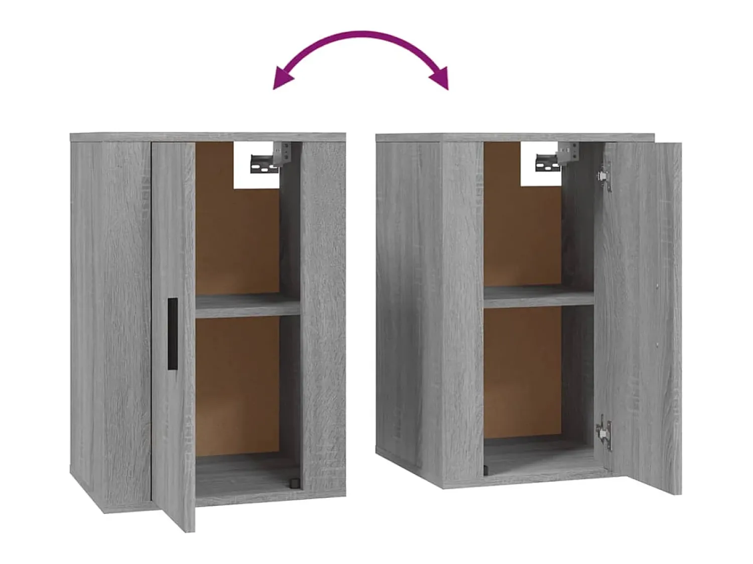 Móvel De Tv*Helloshop26 Móvel de TV multimídia para parede prateleira para TV aparador para TV para sala de jantar sala de estar quarto 2 peças Sonoma 40 x 34,5 x 60 cm cinza 02_0029014 Cinzento