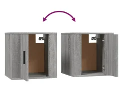 Helloshop26 Móvel de TV multimídia para parede prateleira para TV aparador para TV para sala de jantar sala de estar quarto 2 peças Sonoma 40 x 34,5 x 40 cm cinza 02_0029013^ Móvel De Tv