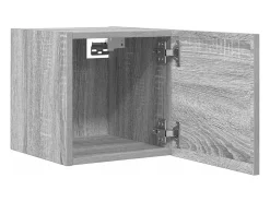 Discount Helloshop26 Móvel de TV multimídia para parede prateleira para TV aparador armário para TV sala de jantar sala de estar quarto 4 peças Sonoma 30,5 x 30 x 30 cm cinza 02_0029088 Cinzento