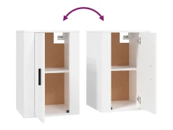 Móvel De Tv*Helloshop26 Móvel de TV multimídia para parede prateleira para TV aparador armário para TV sala de jantar sala de estar quarto 2 peças 40 x 34,5 x 60 cm 02_0028912 Branco