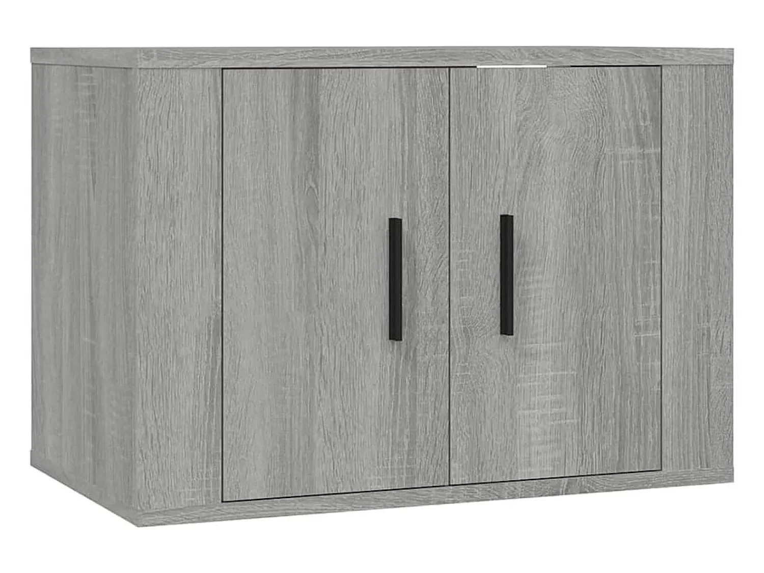 Móvel De Tv|Helloshop26 Móvel de TV multimídia para parede prateleira para TV aparador para TV para sala de jantar sala de estar quarto 2 peças Sonoma 57 x 34,5 x 40 cm cinza 02_0029015 Cinzento