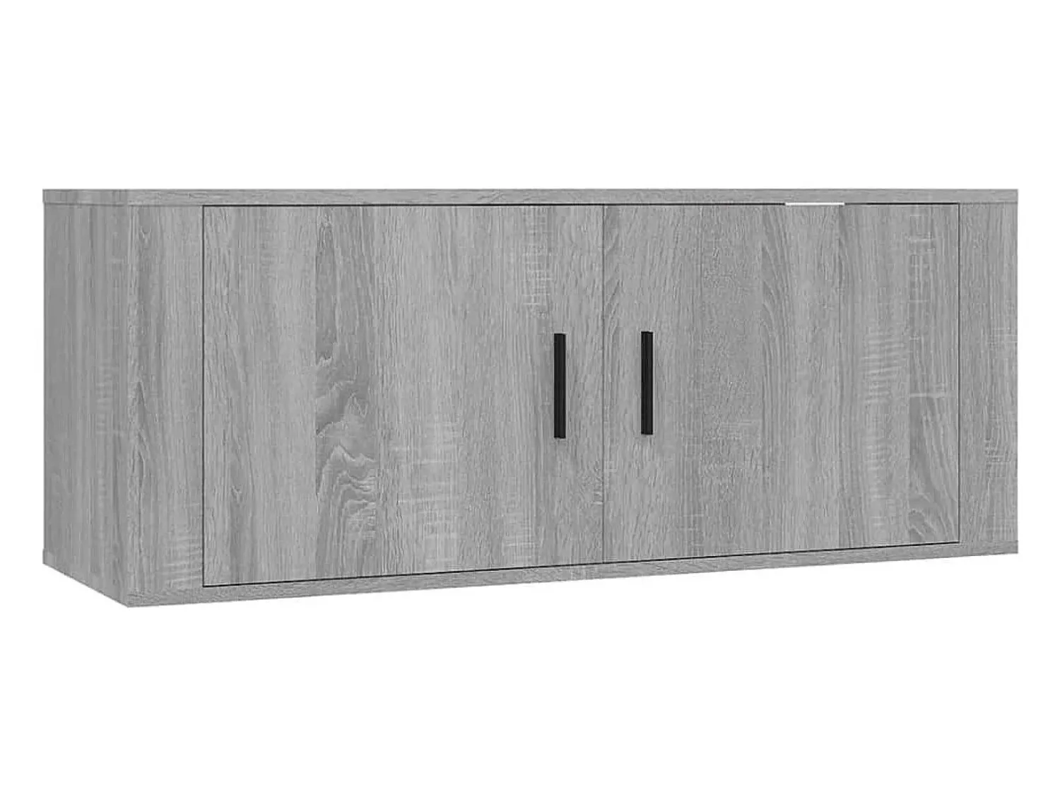 Helloshop26 Móvel de TV multimídia para parede prateleira para TV aparador para TV para sala de jantar sala de estar quarto 2 peças Sonoma 100 x 34,5 x 40 cm cinza 02_0029011^ Móvel De Tv