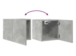 Móvel De Tv|Helloshop26 Móvel de TV multimídia para parede prateleira para TV aparador para TV para sala de jantar sala de estar quarto 2 peças 30,5 x 30 x 30 cm cinza 02_0028904 Cinzento