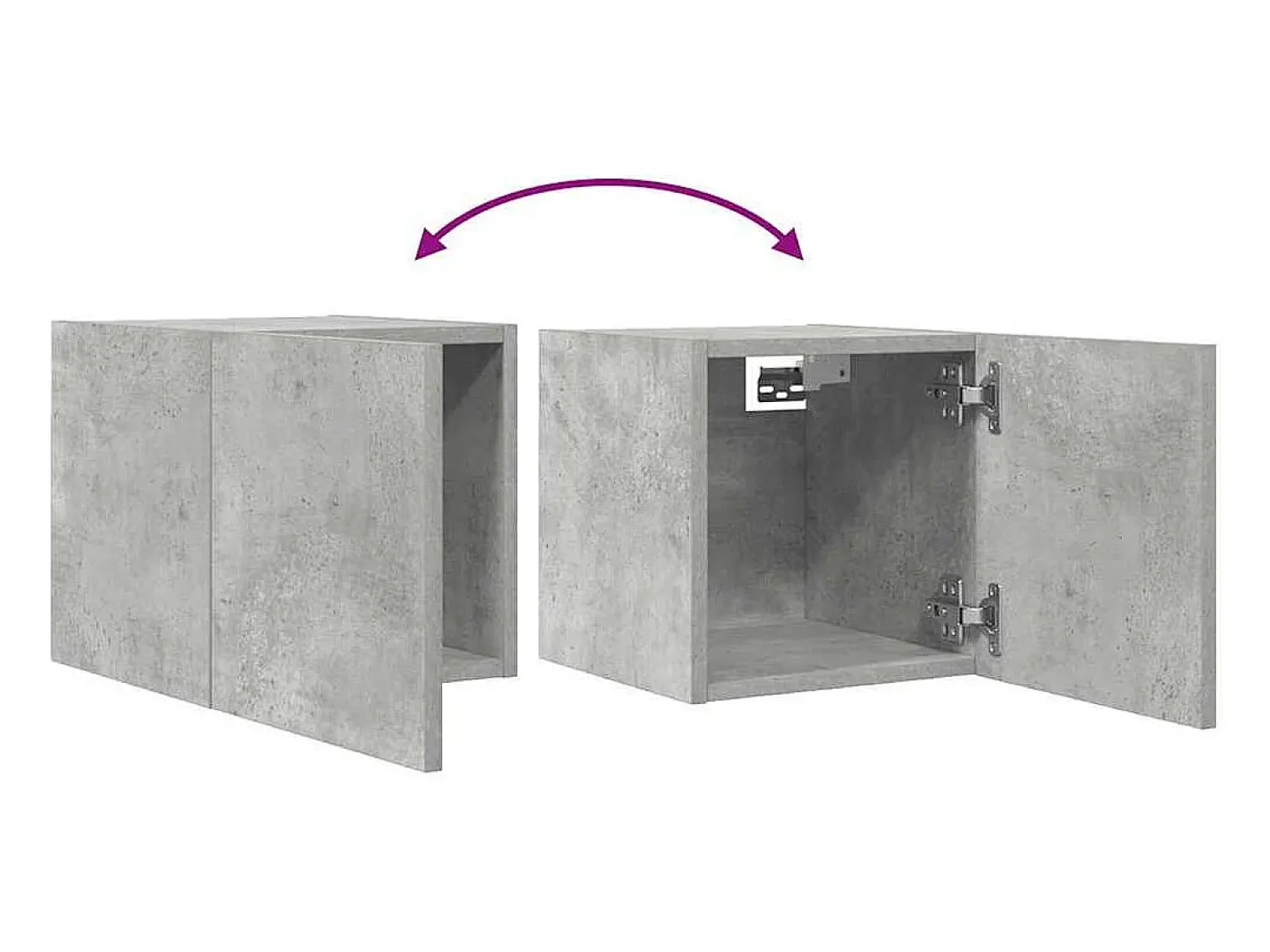 Móvel De Tv|Helloshop26 Móvel de TV multimídia para parede prateleira para TV aparador para TV para sala de jantar sala de estar quarto 2 peças 30,5 x 30 x 30 cm cinza 02_0028904 Cinzento