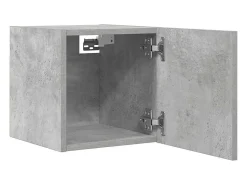 Móvel De Tv|Helloshop26 Móvel de TV multimídia para parede prateleira para TV aparador para TV para sala de jantar sala de estar quarto 2 peças 30,5 x 30 x 30 cm cinza 02_0028904 Cinzento