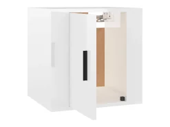 Móvel De Tv|Helloshop26 Móvel de TV multimídia para parede prateleira para TV armário para TV sala de jantar sala de estar quarto 2 peças brilhante 40 x 34,5 x 40 cm 02_0028947 Branco