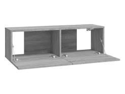 Helloshop26 Móvel de TV multimídia para parede prateleira para TV aparador armário para TV sala de jantar sala de estar quarto 4 peças Sonoma 100 x 30 x 30 cm cinza 02_0029087^ Móvel De Tv
