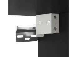 Helloshop26 Móvel de TV multimídia para parede prateleira para TV aparador armário para TV sala de jantar sala de estar quarto 2 peças 40 x 34,5 x 60 cm 02_0028914 Preto