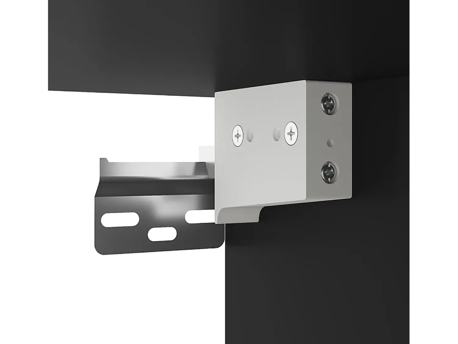 Helloshop26 Móvel de TV multimídia para parede prateleira para TV aparador armário para TV sala de jantar sala de estar quarto 2 peças 40 x 34,5 x 60 cm 02_0028914 Preto
