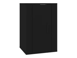Helloshop26 Móvel de TV multimídia para parede prateleira para TV aparador armário para TV sala de jantar sala de estar quarto 2 peças 40 x 34,5 x 60 cm 02_0028914 Preto