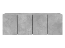 Hot Helloshop26 Móvel de TV multimídia para parede prateleira para TV aparador para TV para sala de jantar sala de estar quarto 2 peças 60 x 30 x 41 cm cinza 02_0028928 Cinzento