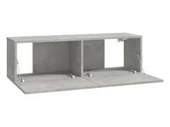 Online Helloshop26 Móvel de TV multimídia para parede prateleira para TV aparador para TV para sala de jantar sala de estar quarto 4 peças 100 x 30 x 30 cm cinza 02_0029053 Cinzento