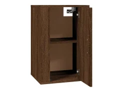 Móvel De Tv*Helloshop26 Móvel de TV multimídia para parede prateleira para TV aparador para TV para sala de jantar sala de estar quarto 2 peças carvalho 40 x 34,5 x 60 cm marrom 02_0028968 Castanho