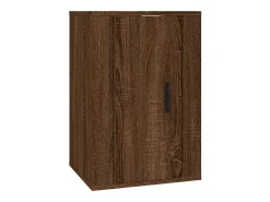 Móvel De Tv*Helloshop26 Móvel de TV multimídia para parede prateleira para TV aparador para TV para sala de jantar sala de estar quarto 2 peças carvalho 40 x 34,5 x 60 cm marrom 02_0028968 Castanho