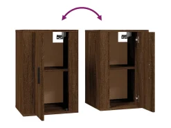 Móvel De Tv*Helloshop26 Móvel de TV multimídia para parede prateleira para TV aparador para TV para sala de jantar sala de estar quarto 2 peças carvalho 40 x 34,5 x 60 cm marrom 02_0028968 Castanho