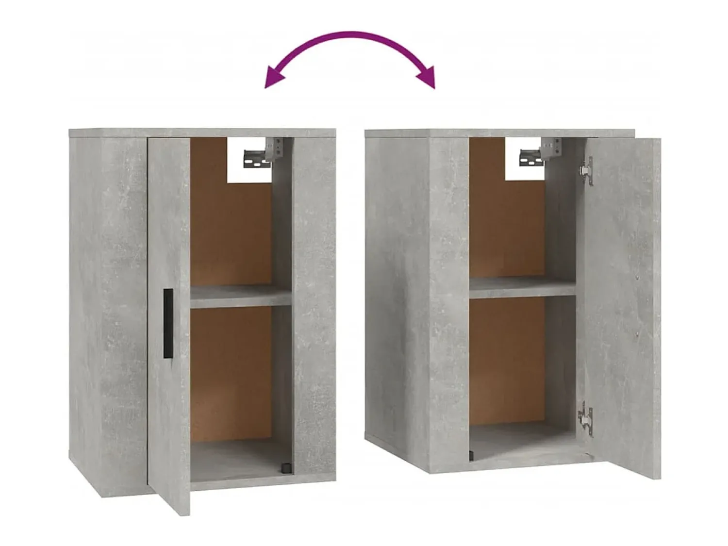 Móvel De Tv*Helloshop26 Móvel de TV multimídia para parede prateleira para TV aparador para TV para sala de jantar sala de estar quarto 2 peças 40 x 34,5 x 60 cm cinza 02_0028913 Cinzento