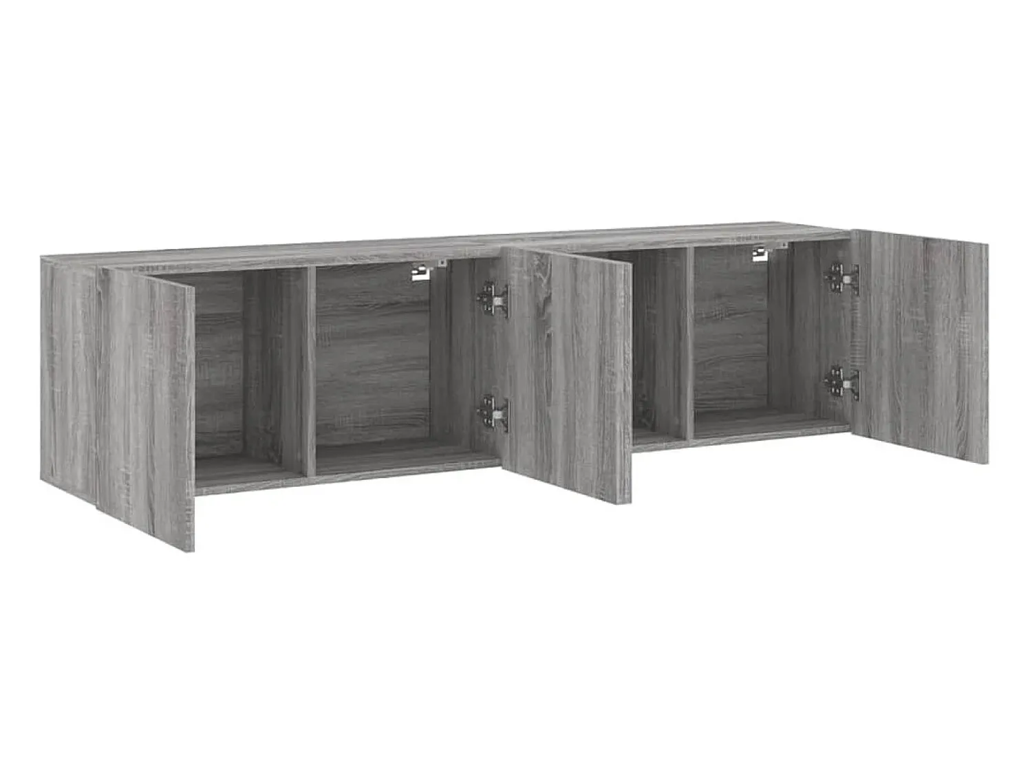 Helloshop26 Móvel de TV multimídia para parede prateleira para TV armário para TV sala de jantar sala de estar quarto 2 peças Sonoma 80 x 30 x 41 cm cinza 02_0029017^ Móvel De Tv