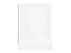 Móvel De Tv|Helloshop26 Móvel de TV multimídia prateleira de televisão televisão buffet sala de jantar sala de estar quarto 73 x 35,5 x 47,5 cm madeira de engenharia branca 02_0026199 Branco