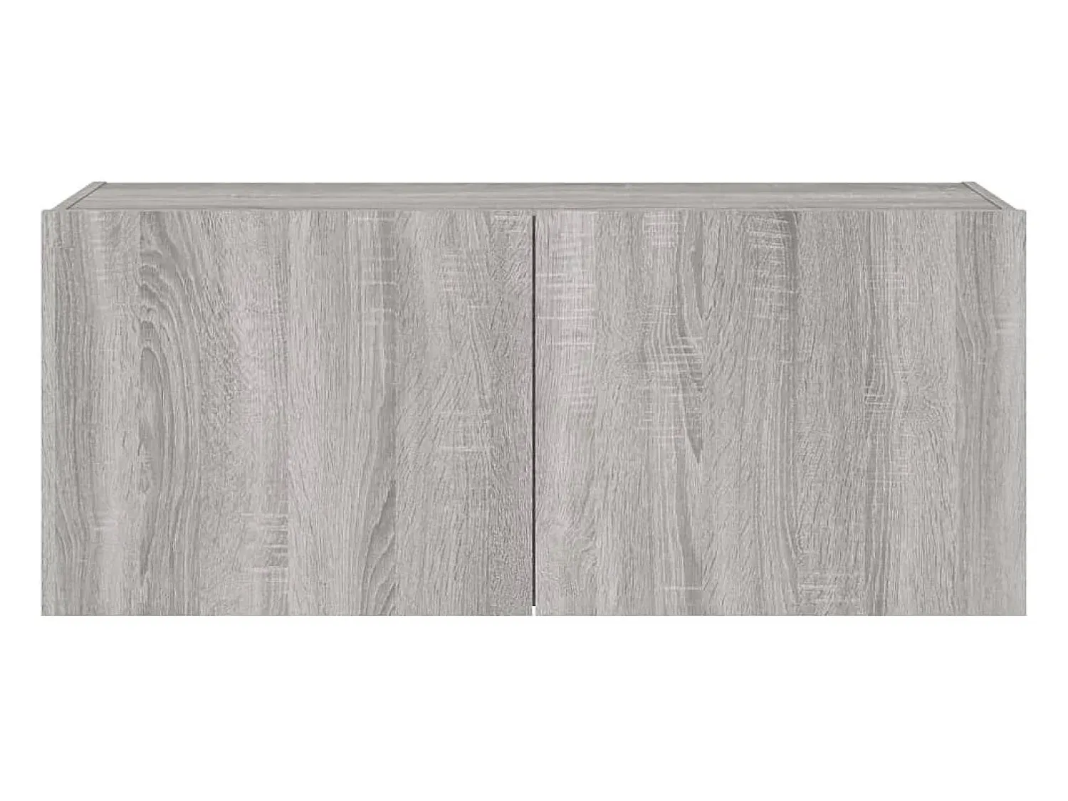 New Helloshop26 Móvel de TV multimídia prateleira de TV aparador de TV sala de jantar sala de estar quarto parede com luzes LED sonoma 100 x 35 x 41 cm cinza 02_0028038 Cinzento