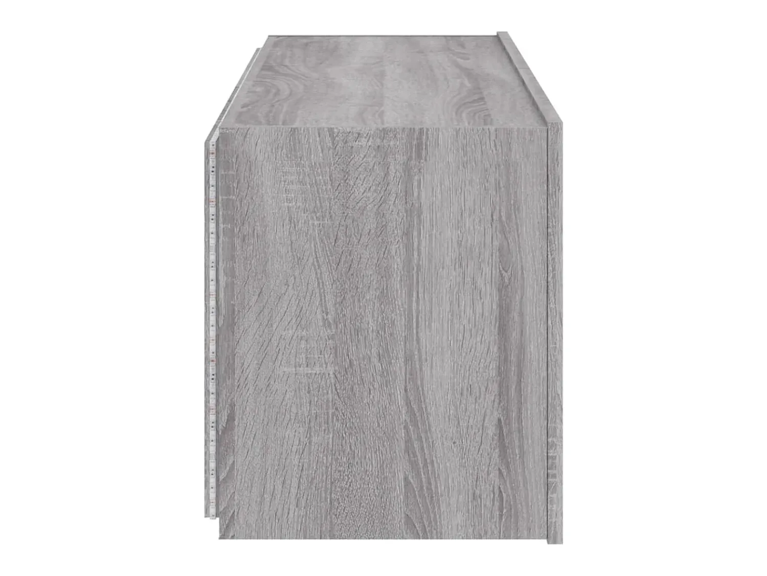 New Helloshop26 Móvel de TV multimídia prateleira de TV aparador de TV sala de jantar sala de estar quarto parede com luzes LED sonoma 100 x 35 x 41 cm cinza 02_0028038 Cinzento