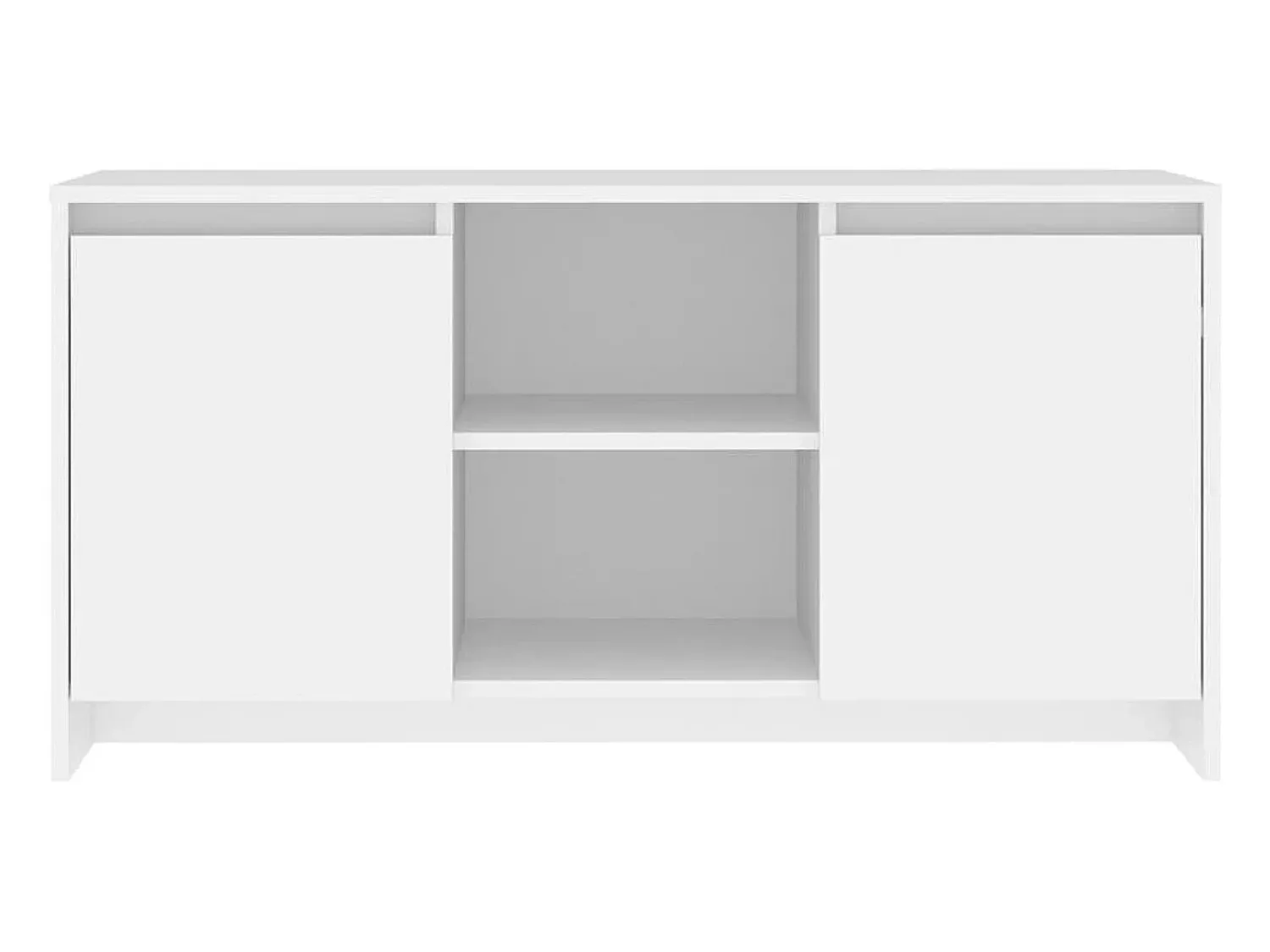 Móvel De Tv*Helloshop26 Móvel de TV multimídia prateleira de televisão televisão buffet sala de jantar sala de estar quarto 102 x 37,5 x 52,5 cm madeira trabalhada branca 02_0025610 Branco