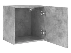 Móvel De Tv*Helloshop26 Móvel de TV multimídia prateleira de TV aparador de TV sala de jantar sala de estar quarto parede 405 x 30 x 40 cm madeira projetada cinza 02_0027781 Castanho